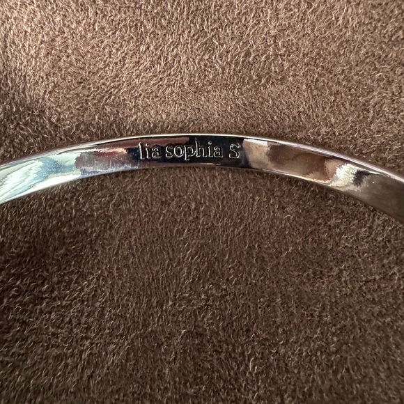 Lia Sophia SET OF TWO Silver Bangle Bracelets - Picture 3 of 4
